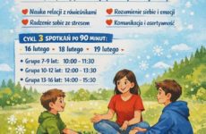 Więcej o: ZAJĘCIA WSPIERAJĄCE ROZWÓJ EMOCJONALNY I SPOŁECZNY