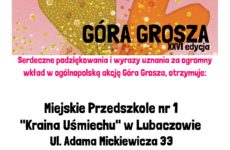 Więcej o: FINAŁ AKCJI CHARYTATYWNYCH W NASZYM PRZEDSZKOLU